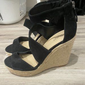 Women's Black Wedge